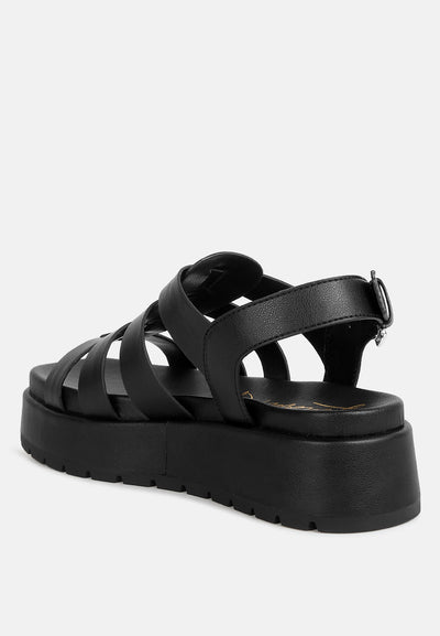 gayle platform gladiator sandals#color_black