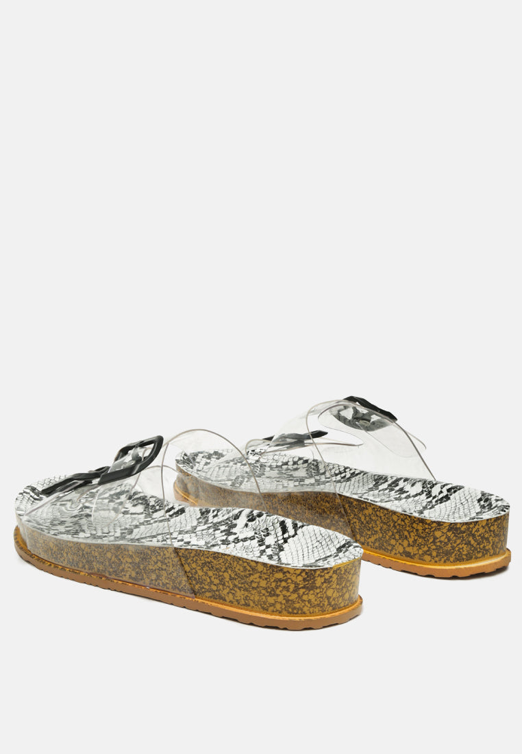 gelato transparent double strap flats by ruw#color_white-black