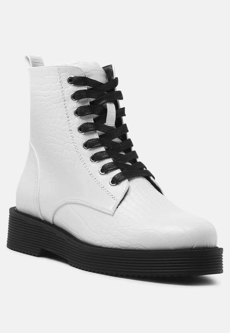 giselle croc print ankle boots with side zipper#color_white