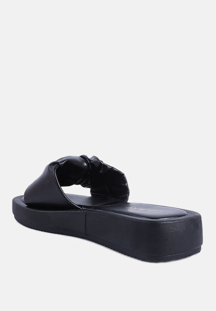 glacee ruched strap slider sandals#color_black