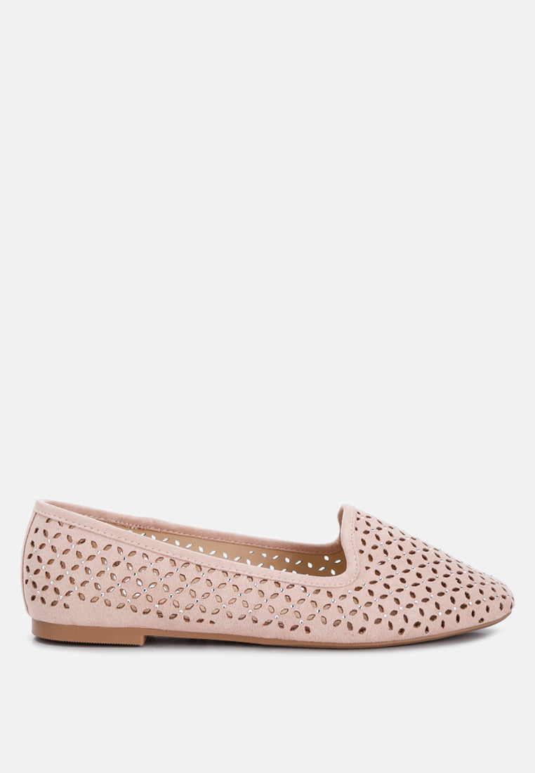 perforated ballerinas by rag#color_pink