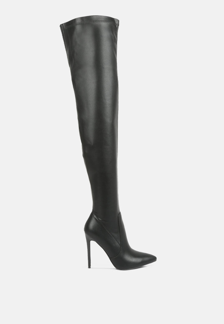 gush over knee heeled boots#color_black