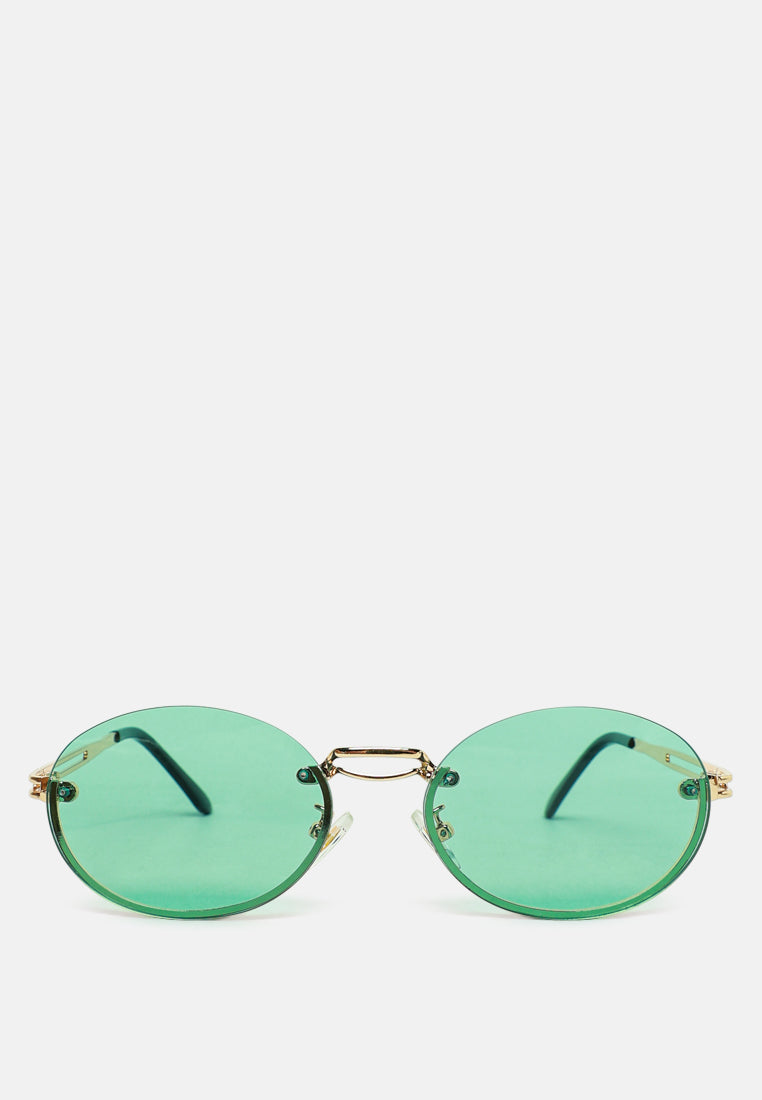 half rim oval vacation sunglasses#color_mint green