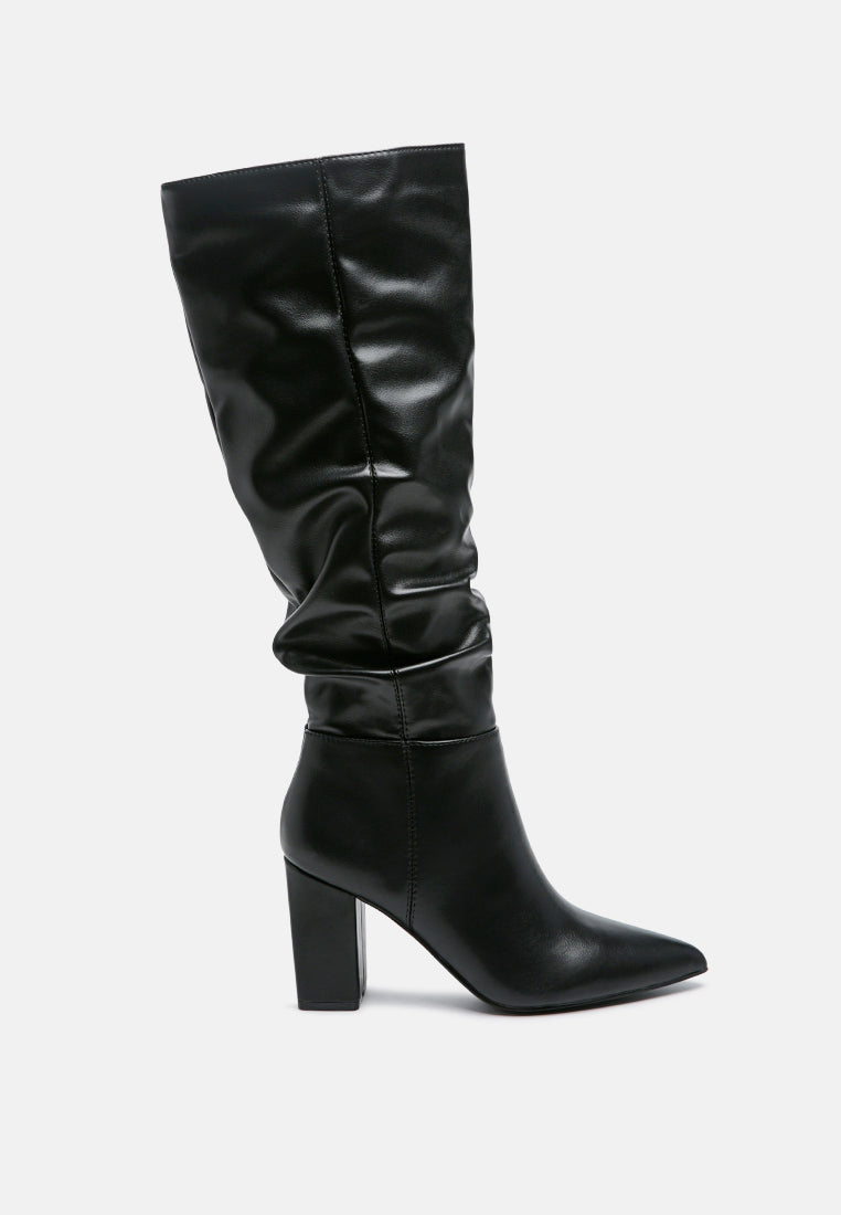 hanoi knee high slouch boots#color_black