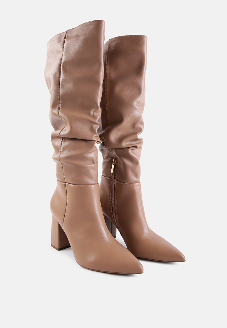 hanoi knee high slouch boots#color_taupe