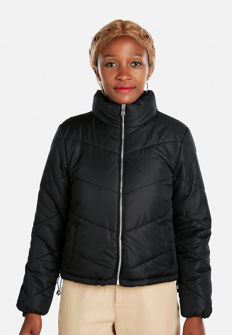 happening drawstring-waist jacket by ruw#color_black