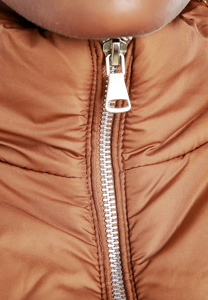 happening drawstring-waist jacket by ruw#color_brown