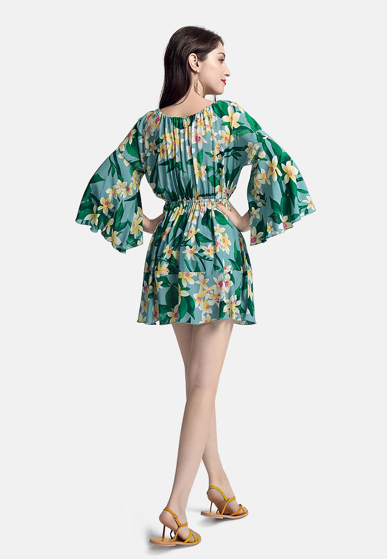 happy as ever sun dress#color_green-prints