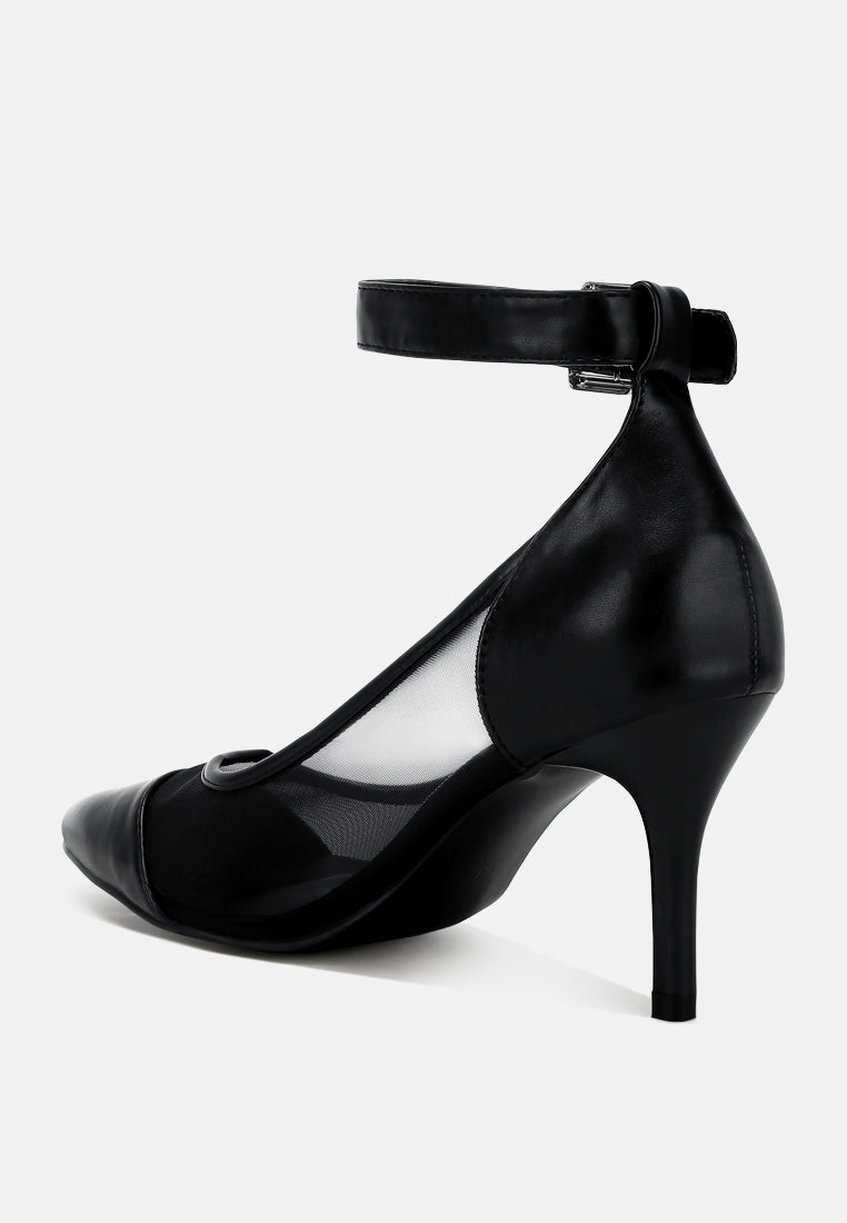 hearst mesh pump sandals#color_black