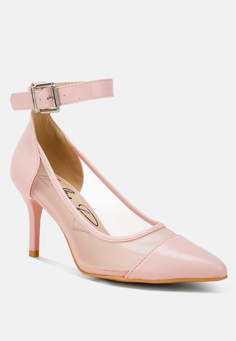 hearst mesh pump sandals#color_pink