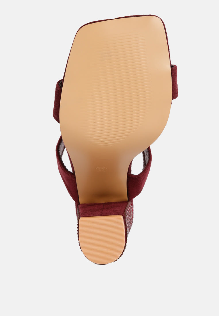 high sass rhinestone embellished sandals#color_burgundy