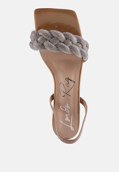 highsocial diamante braided trap sandals#color_latte