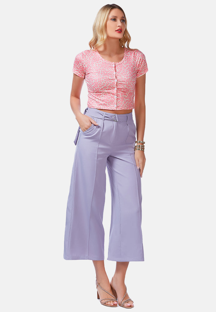 high waist belted wide leg trousers#color_lilac