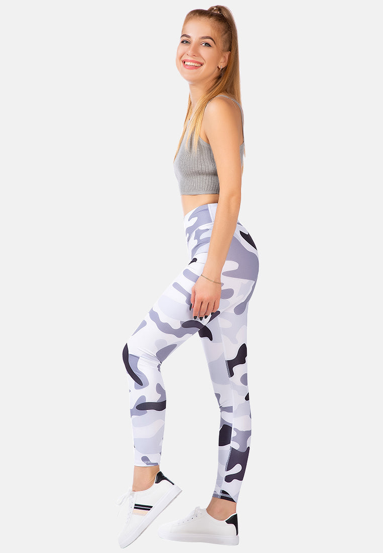 high waist camouflage gym leggings#color_camo