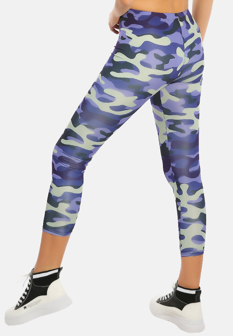 high waist camouflage running leggings#color_camo