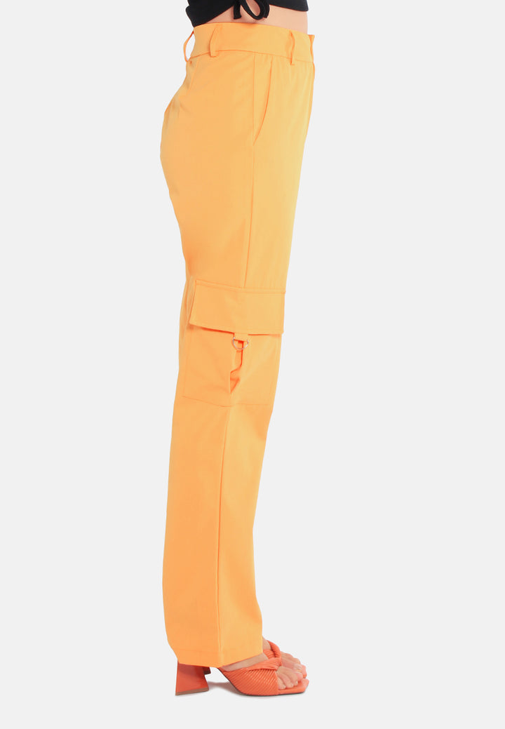 high waist cargo pants by ruw#color_mango-yellow