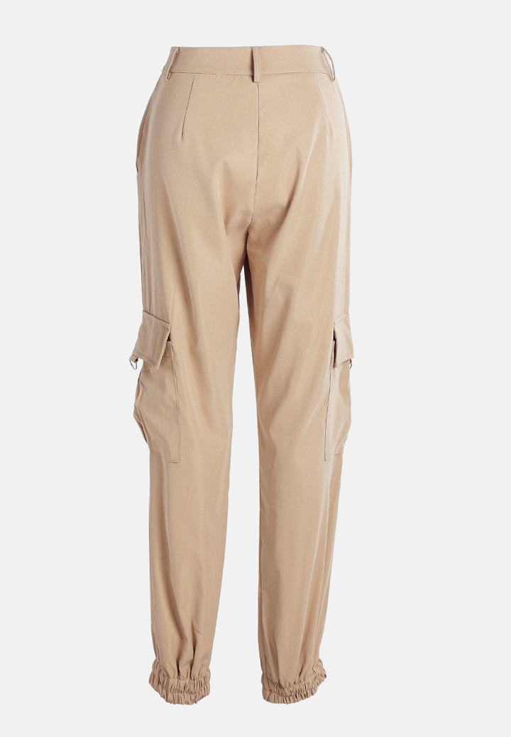 high waist cargo pants by ruw#color_khaki