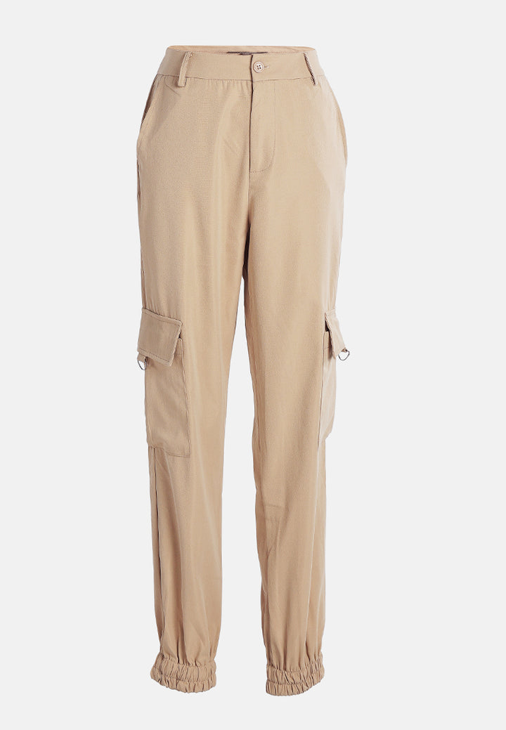 high waist cargo pants by ruw#color_khaki