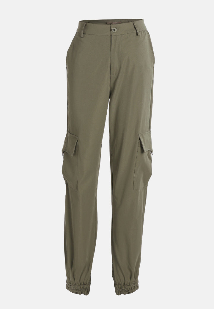 high waist cargo pants by ruw#color_stone