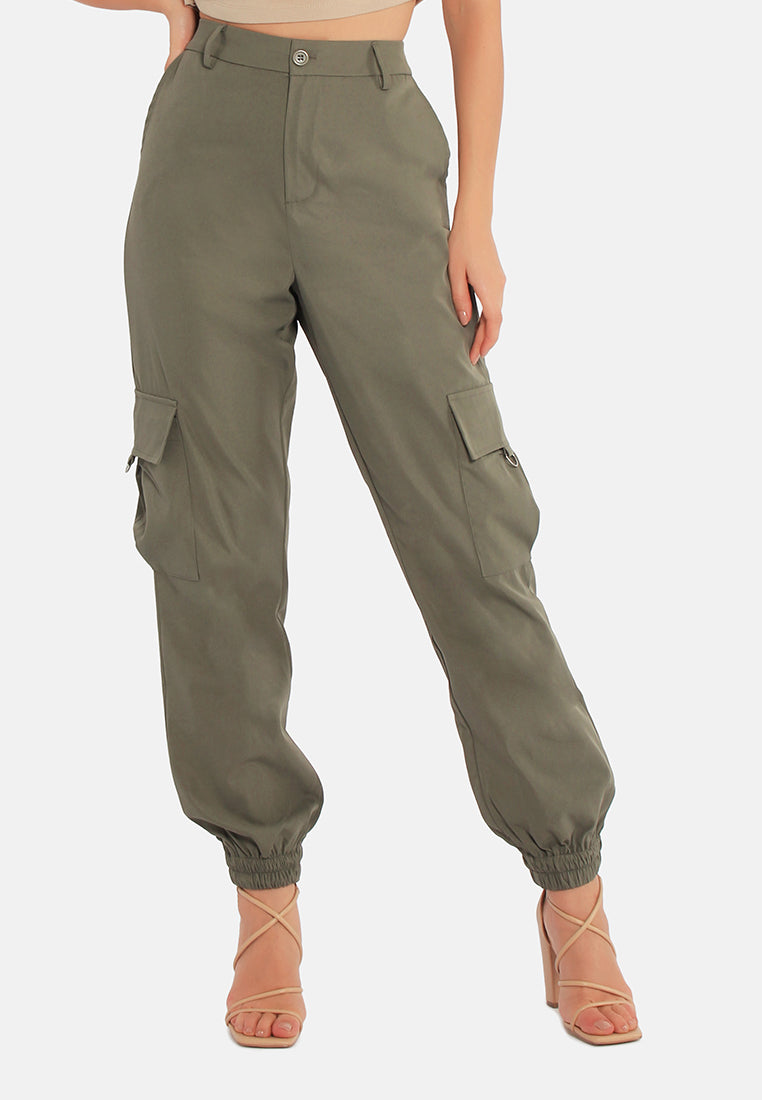 high waist cargo pants by ruw#color_stone