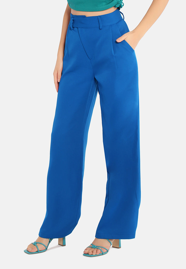 high waist flared pants by ruw#color_royal-blue