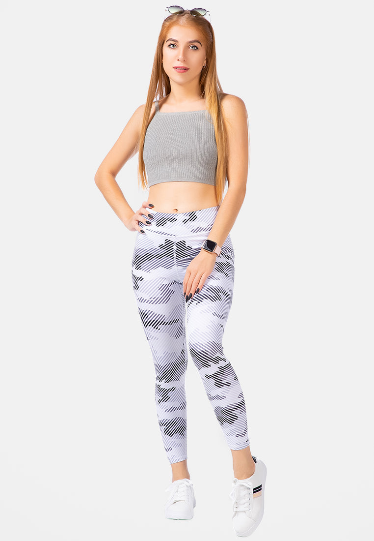 high waist lined camouflage gym leggings#color_camouflage