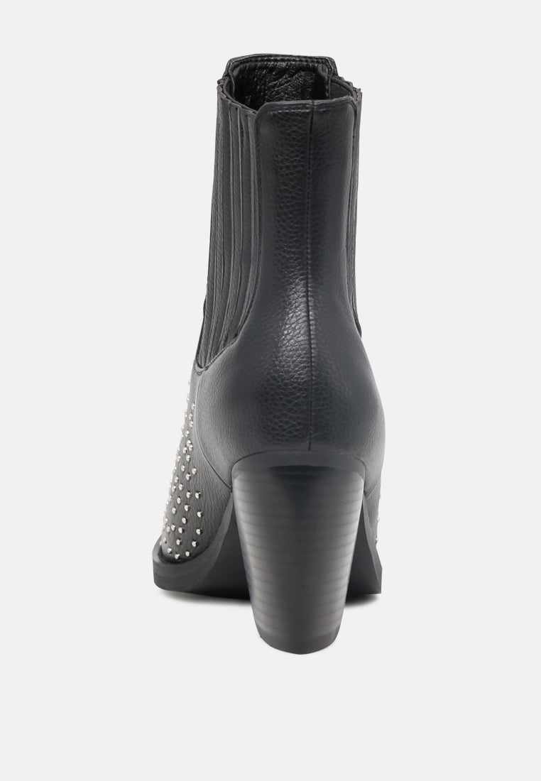 hilda elastic chelsea boots for women#color_black
