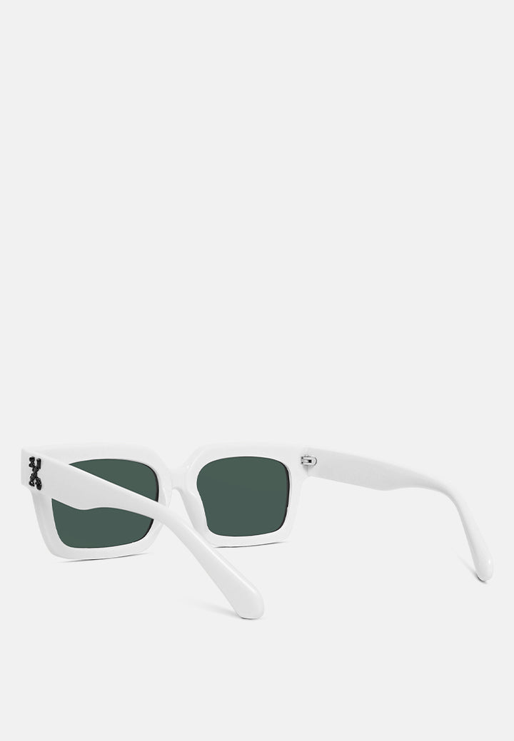 hip hop retro sunglasses#color_white-grey