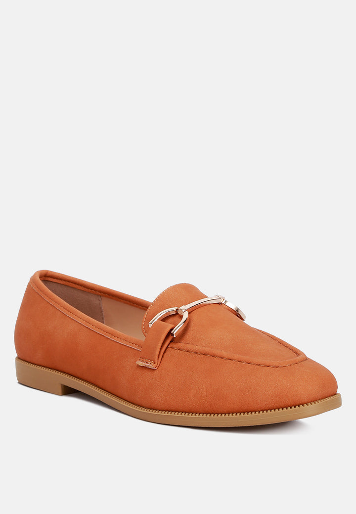 horsebit detail flat loafers by ruw#color_tan