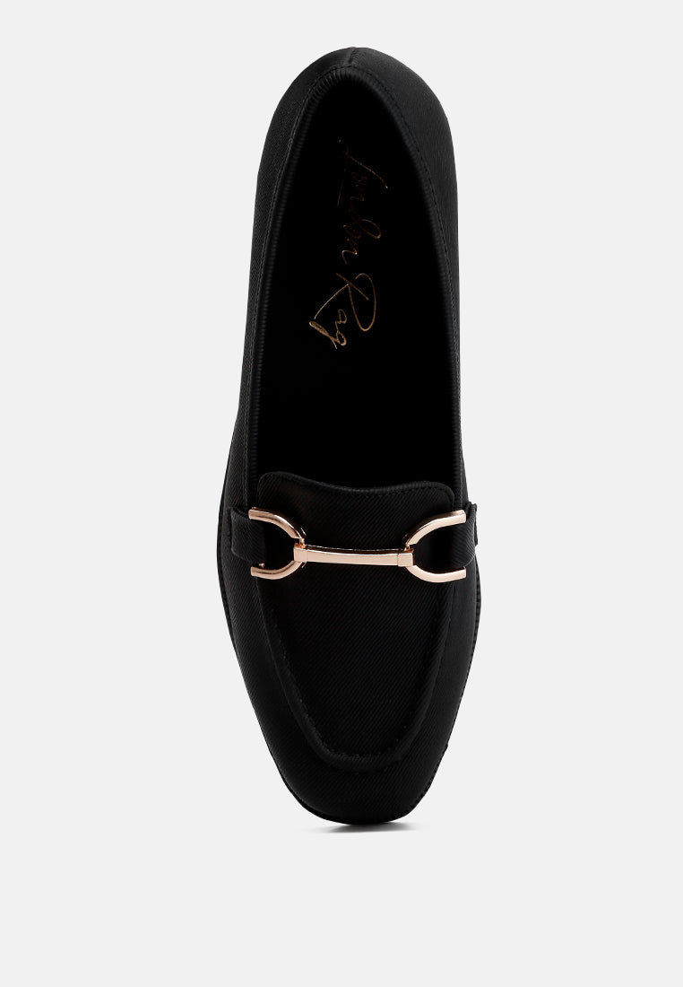 horsebit embellished flat loafers by ruw#color_black