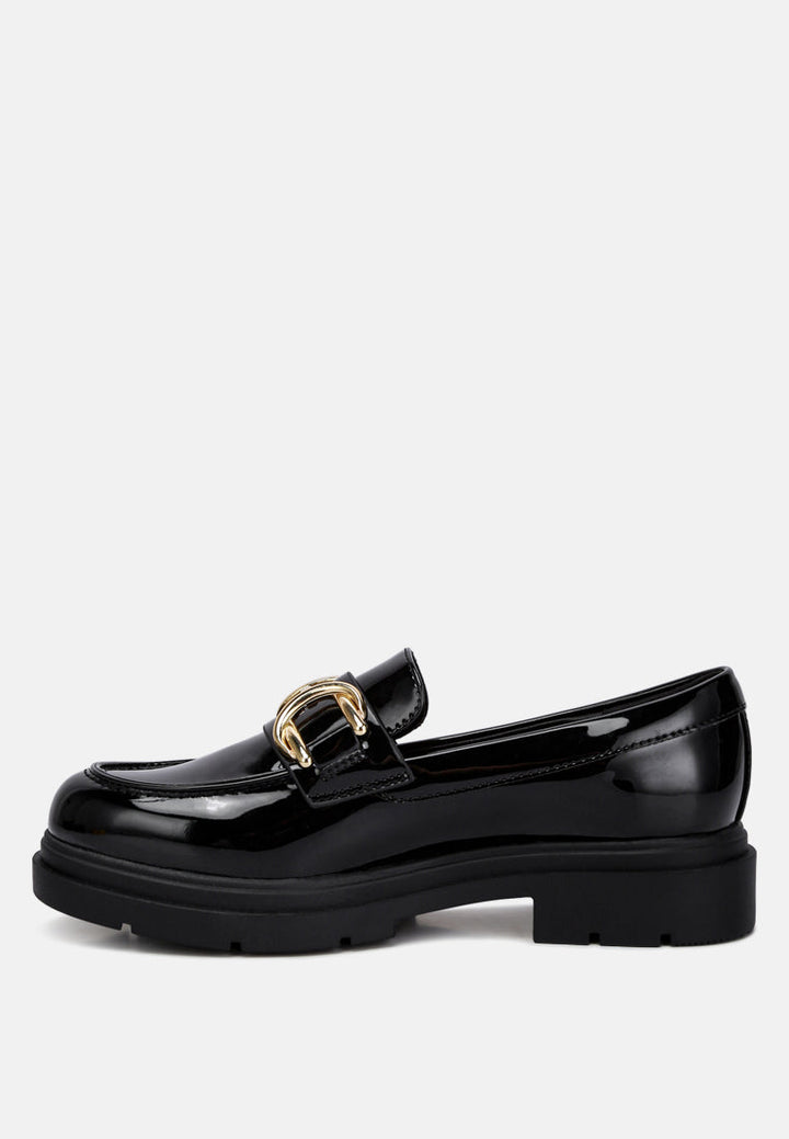 horsebit embellished platform loafers by rag#color_black