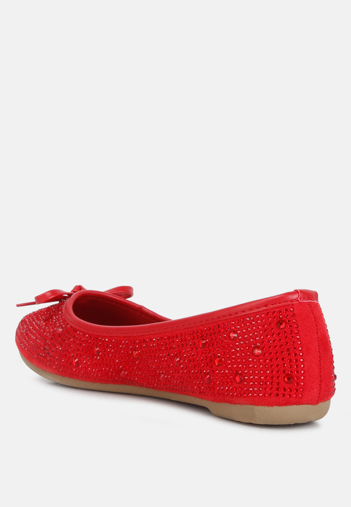 hosana rhinestones and stud embellished ballet flats by ruw#color_red