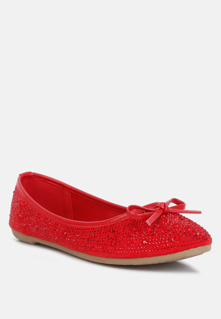 hosana rhinestones and stud embellished ballet flats by ruw#color_red