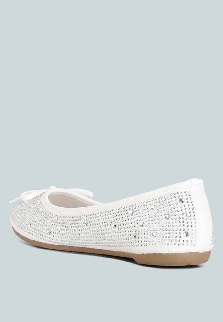 hosana rhinestones and stud embellished ballet flats by rag#color_off-white