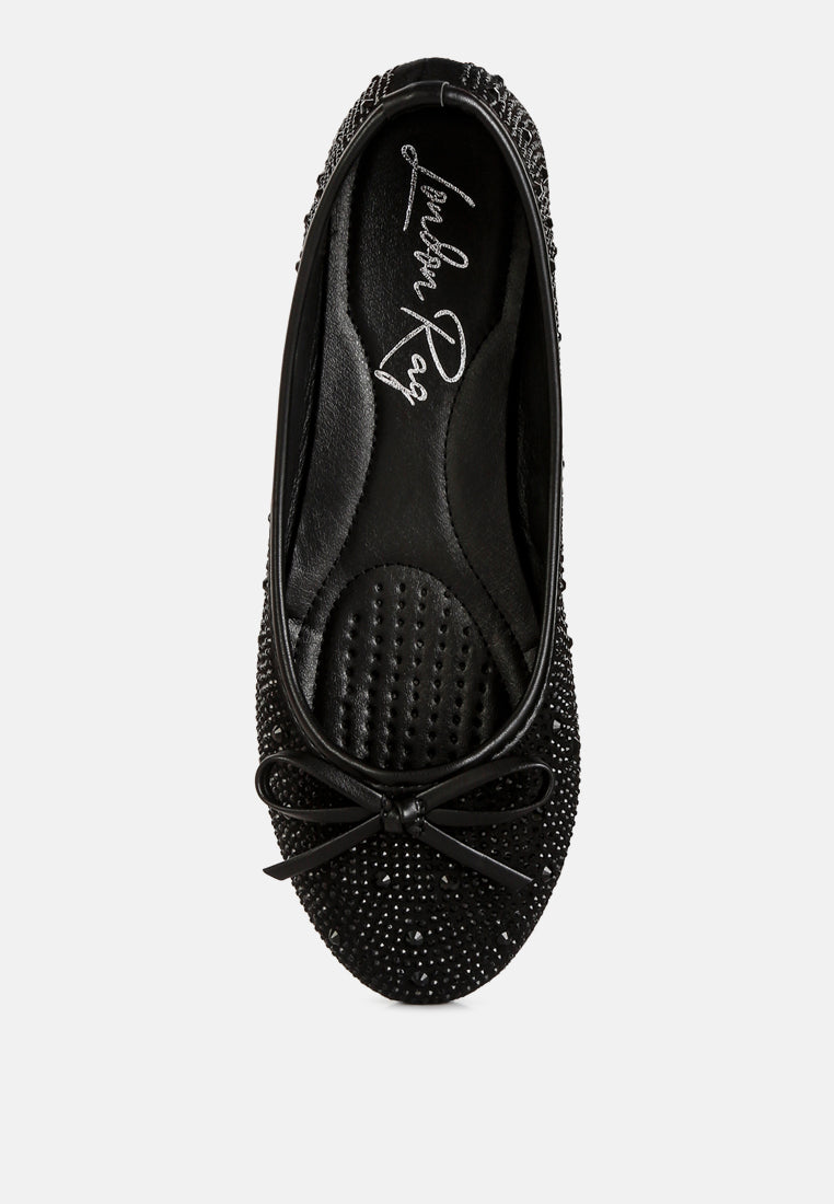 hosana rhinestones and stud embellished ballet flats by rag#color_black