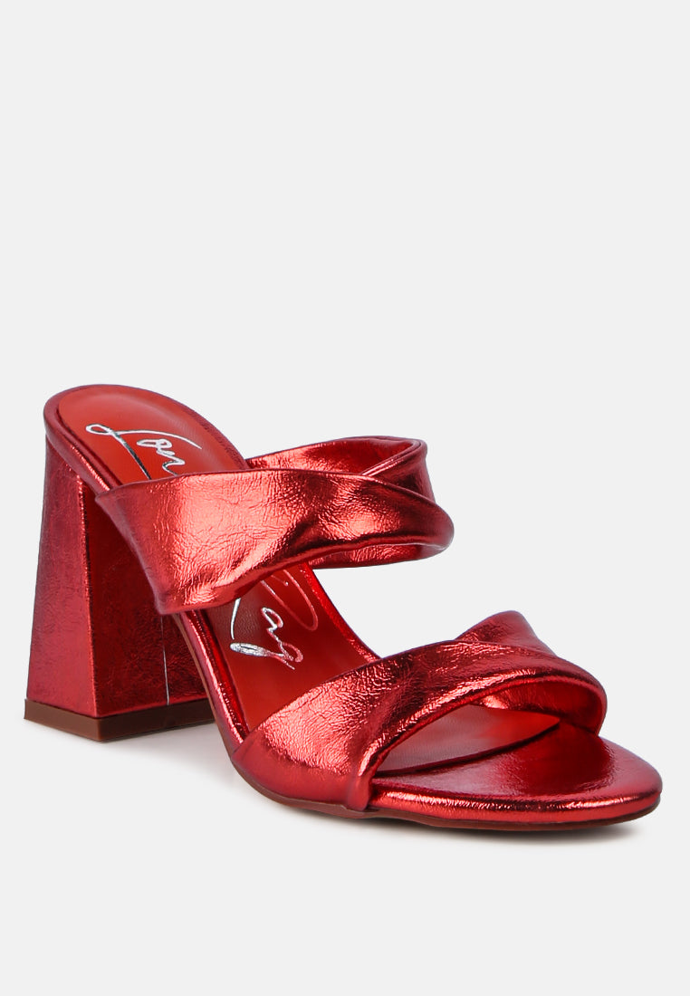 hot mess high heeled block sandal#color_red