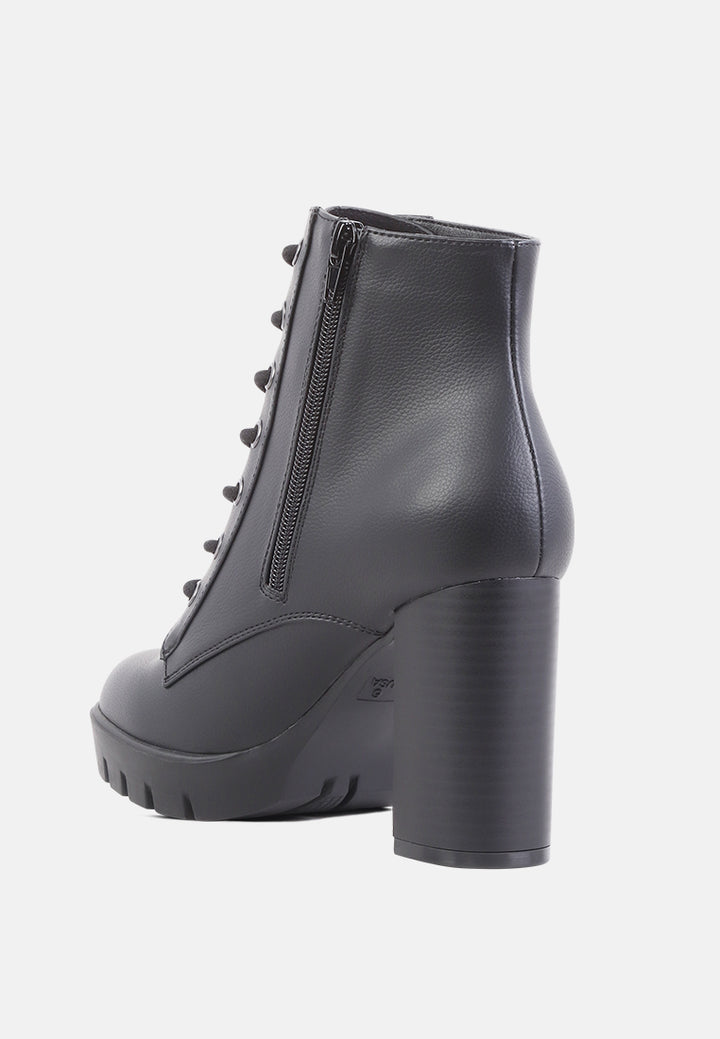 isidora high heel platform lace-up anke boots#color_black