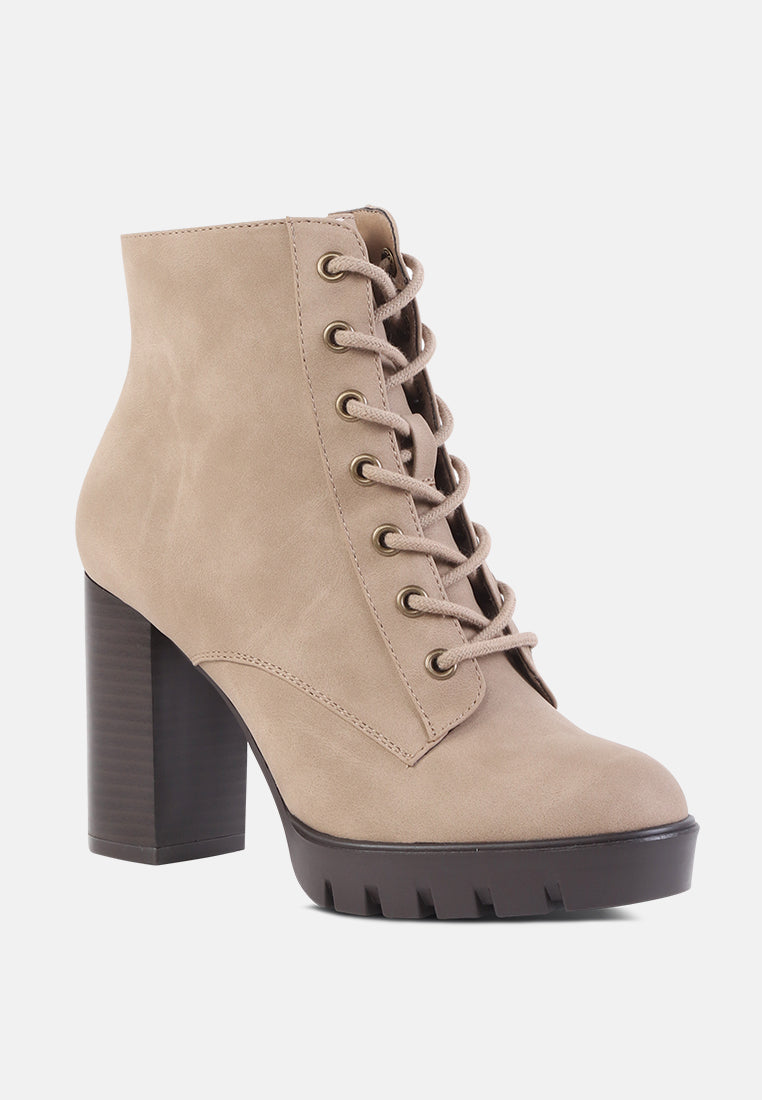 isidora high heel platform lace-up anke boots#color_beige
