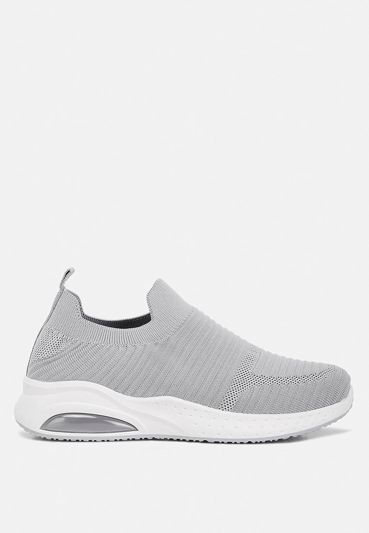 jafna knitted slip on sneakers#color_grey