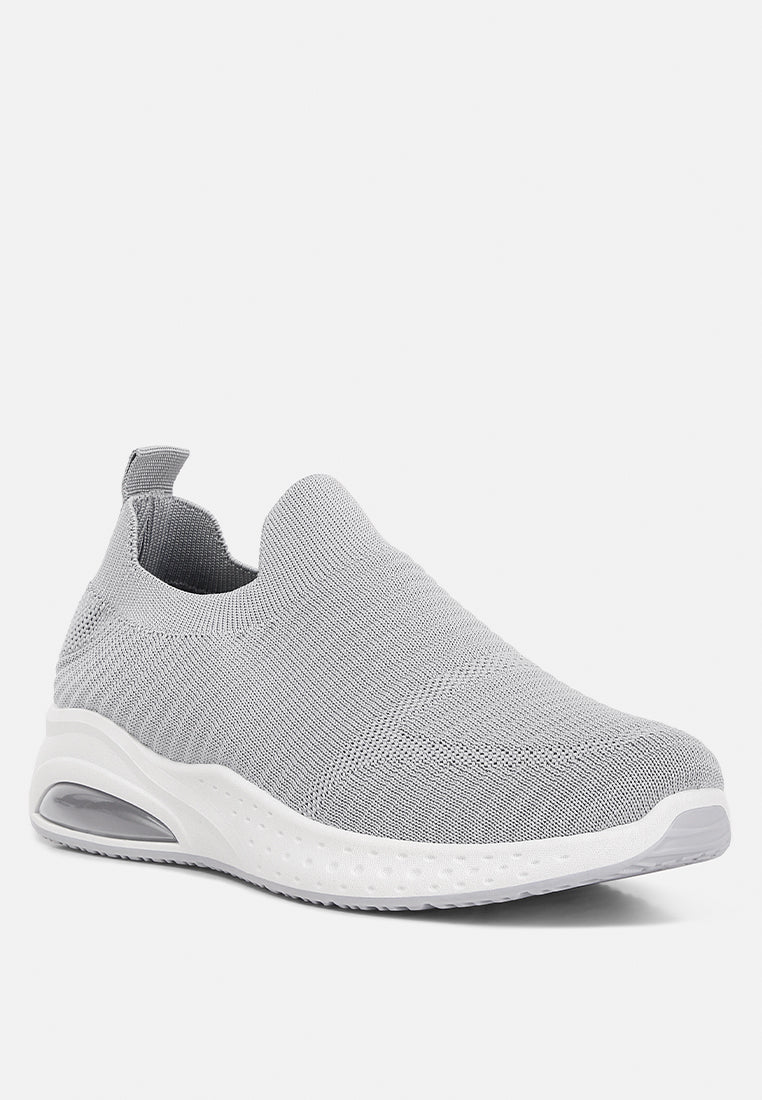 jafna knitted slip on sneakers#color_grey