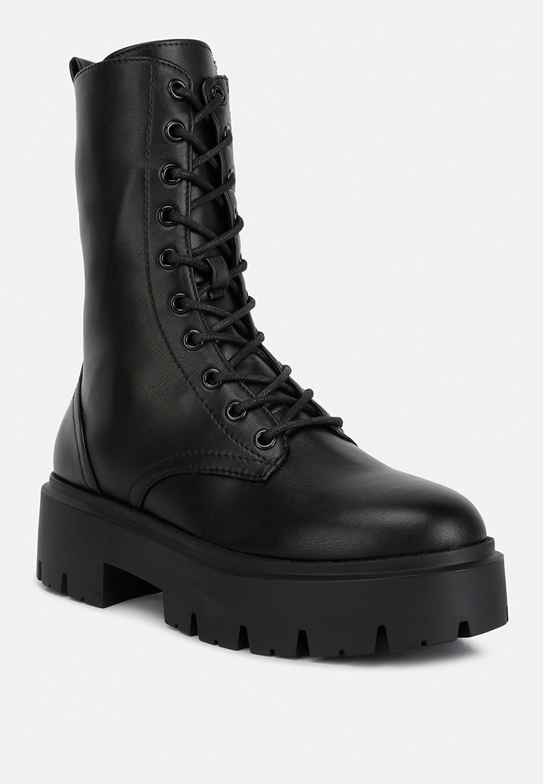 jaimi ankle length combat platform boots#colorr_black