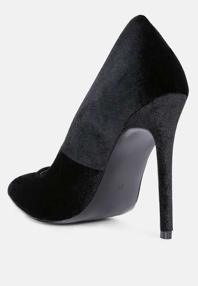 janessa velvet high heeled sandals#color_black