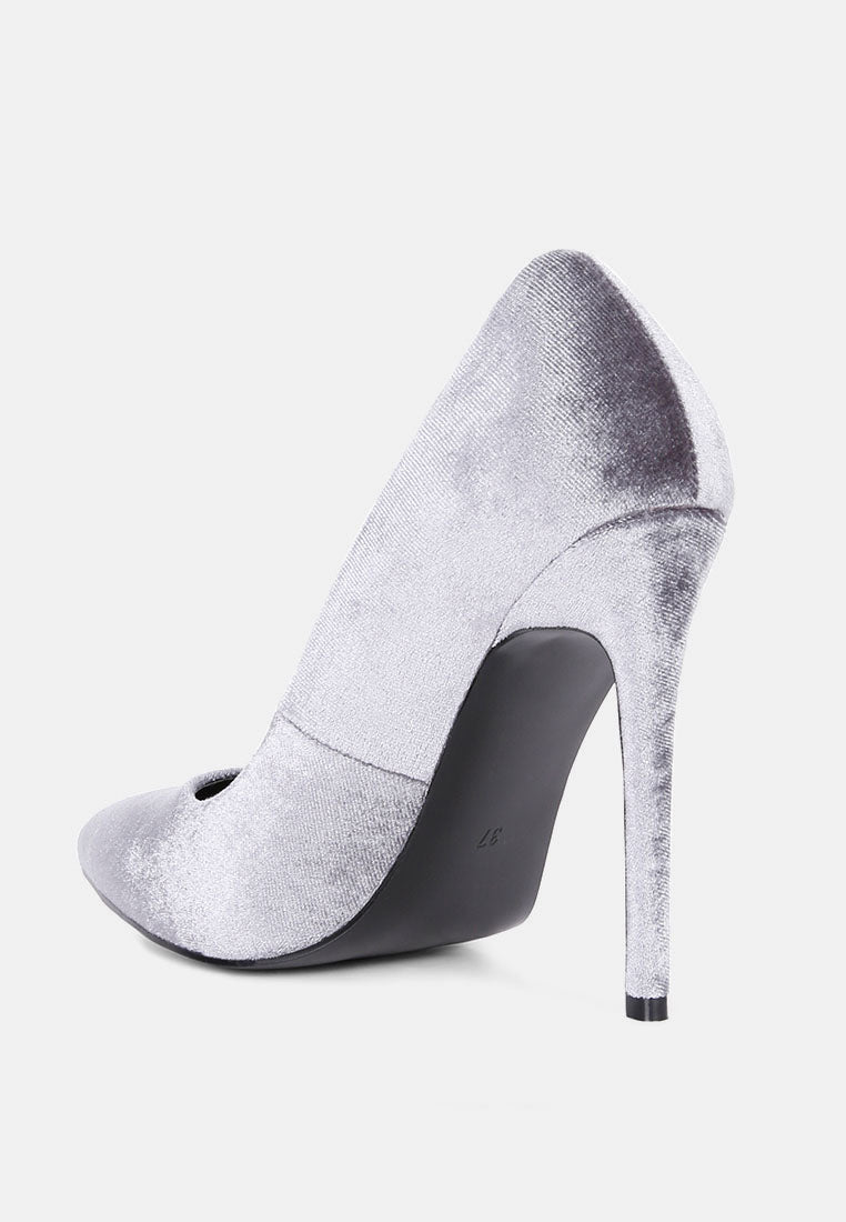 janessa velvet high heeled sandals#color_grey