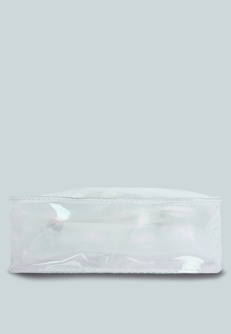 jelly baguette bag#color_transparent
