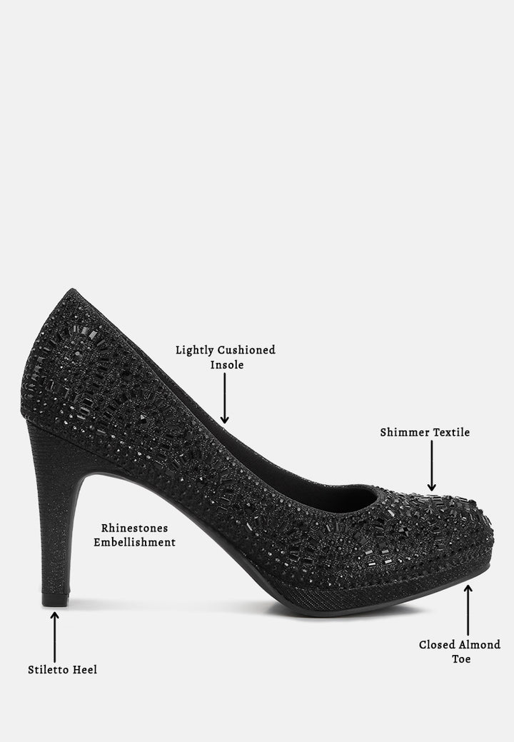 jolly exquisite rhinestone-embellished stiletto pumps#color_black