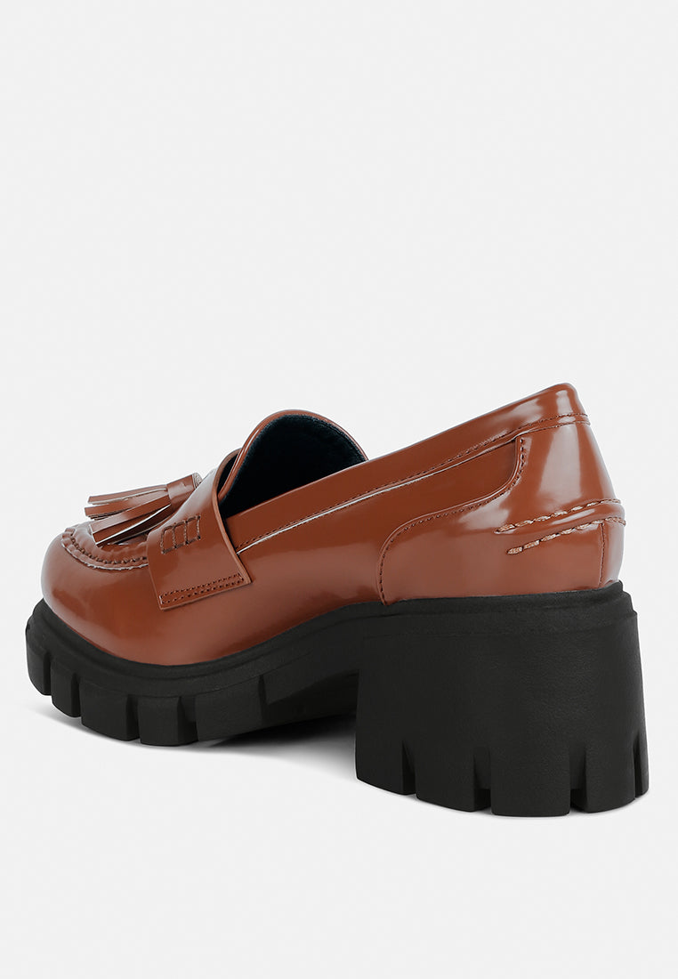 jonah tassels detail chunky loafers by ruw#color_tan