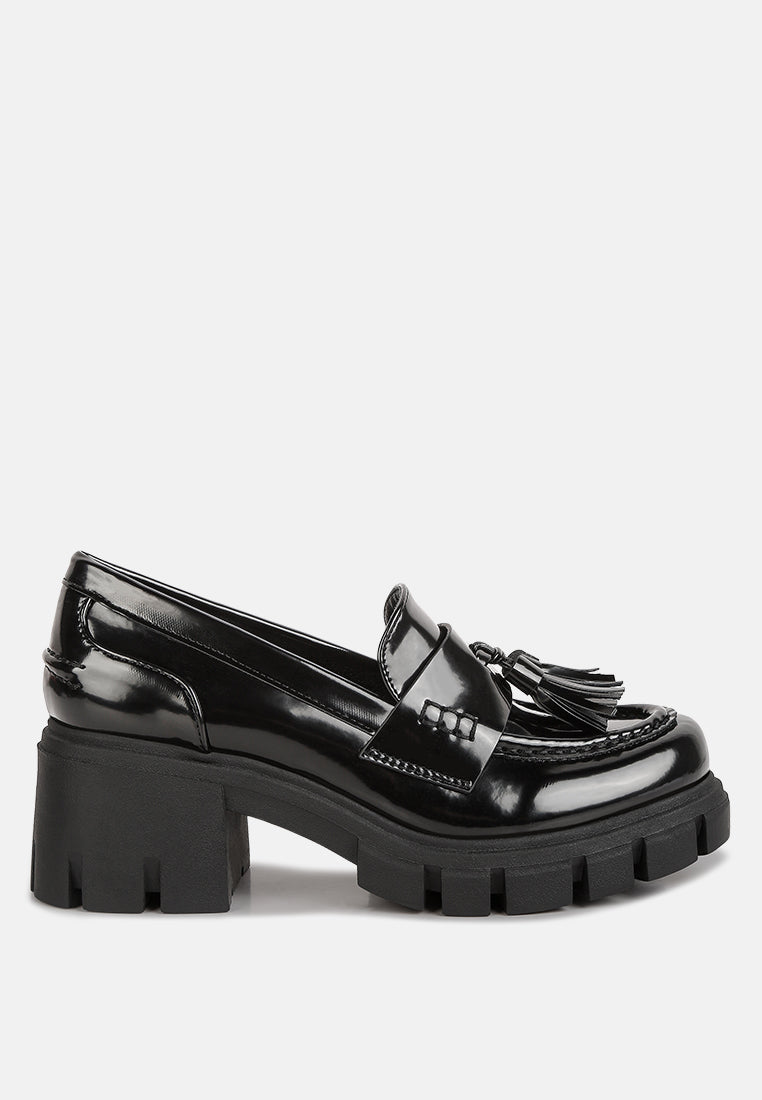 jonah tassels detail chunky loafers by rag#color_black