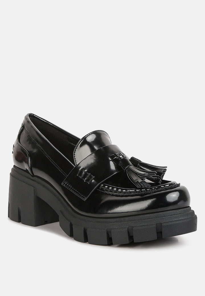 jonah tassels detail chunky loafers by rag#color_black