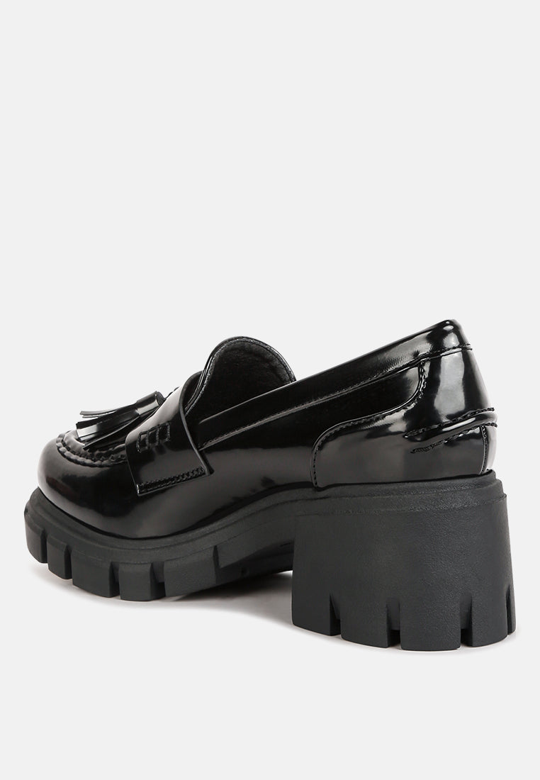 jonah tassels detail chunky loafers by rag#color_black