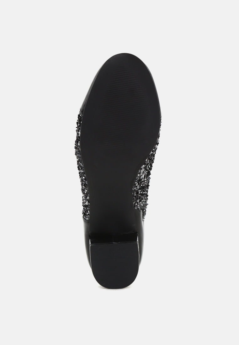 joyce black patent glittery boots#color_black